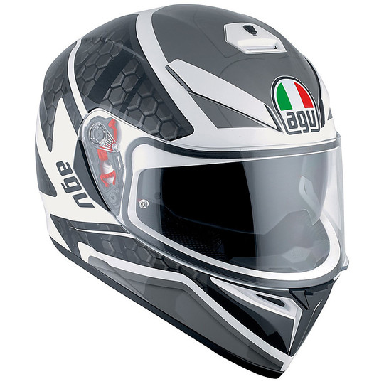 Motorcycle Helmet Inetgrale AGV K-3 SV Pinlock Multi Pulse White Black Anthracite 2017