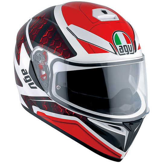 Motorcycle Helmet Inetgrale AGV K-3 SV Pinlock Multi Pulse White Black Red 2017