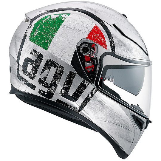 Motorcycle Helmet Inetgrale AGV K-3 SV Pinlock Multi Scudetto Matt Silver 2017
