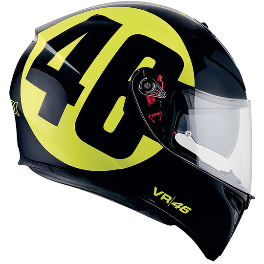 Motorcycle Helmet Inetgrale AGV K-3 SV Pinlock Multi Stamp 46 Black Yellow 2017