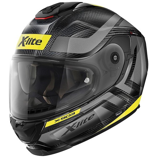Motorcycle Helmet Integral Carbon X-Lite X-903 Ultra Carbon Airborne N-com 020 Yellow