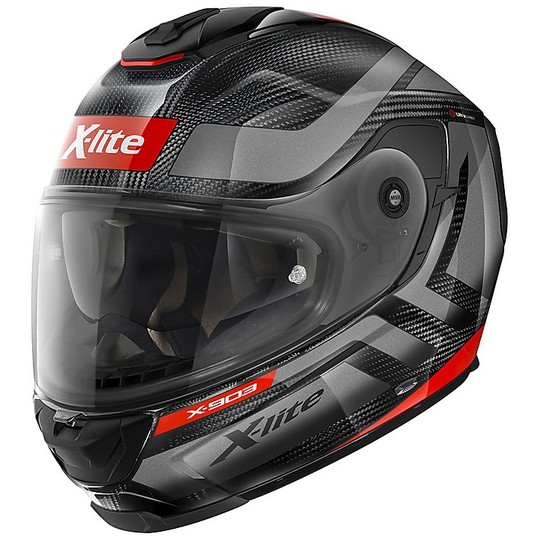 Motorcycle Helmet Integral Carbon X-Lite X-903 Ultra Carbon Airborne N-com 022 Red