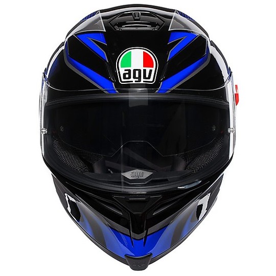 agv k3 bat black blue Helmet - Matte protection profile and the protective visor allow K3 to obtain the strict ECE22.06 homologation Motorcycle Helmet Integral Fiber AGV