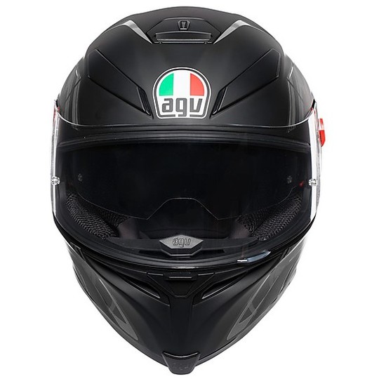 Motorcycle Helmet Integral Fiber AGV K-5 S Multi TORNADO Black Silver