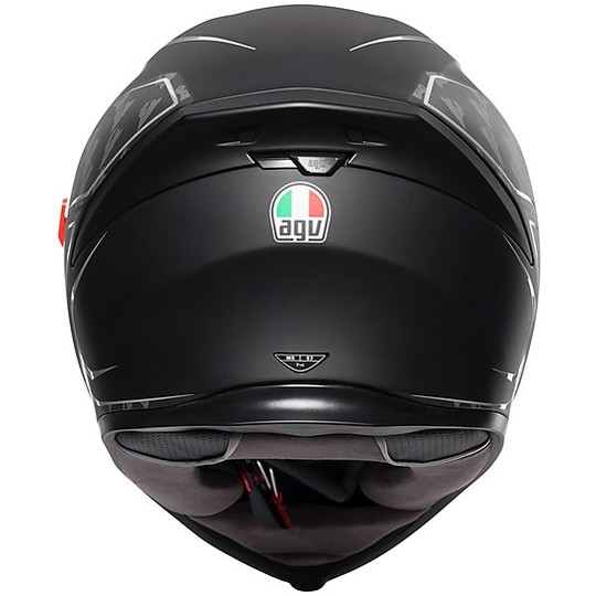 Motorcycle Helmet Integral Fiber AGV K-5 S Multi TORNADO Black Silver