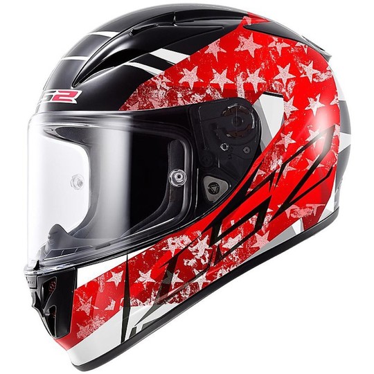 Motorcycle Helmet Integral Fiber LS2 FF323 Arrow R Stride Black / Red