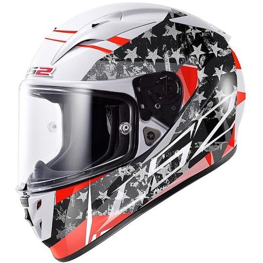 Motorcycle Helmet Integral Fiber LS2 FF323 Arrow R Stride White Titanium