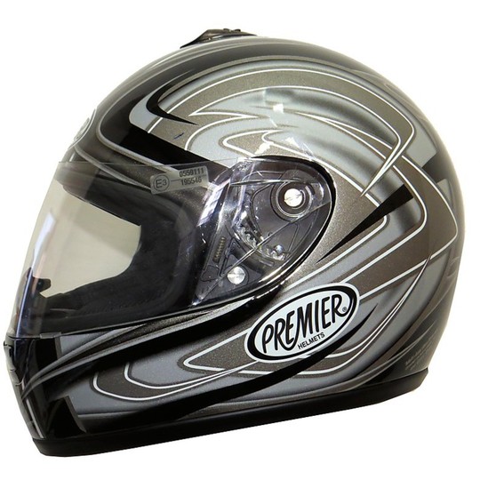 Motorcycle Helmet Integral Fiber Tricomposita Premier Model Style Grey Black For Sale Online Outletmoto.eu