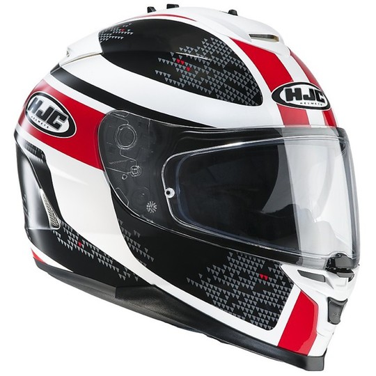 Motorcycle Helmet integral HJC IS17 Double Visor Paru Black Red MC-1