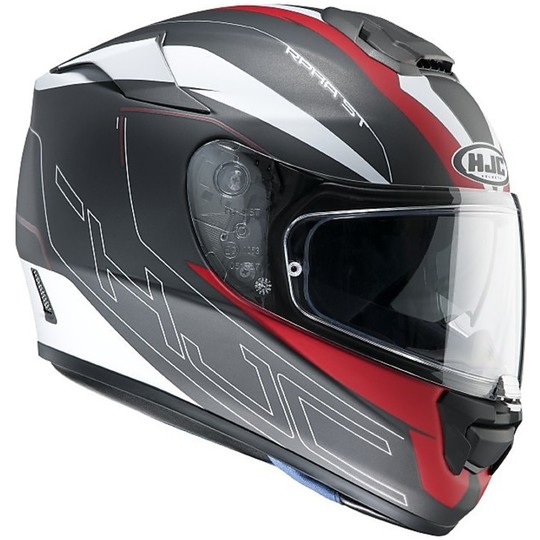 Motorcycle Helmet Integral Hjc RPHA ST Double Visor Oath Keeper White Grey Red MC-1F