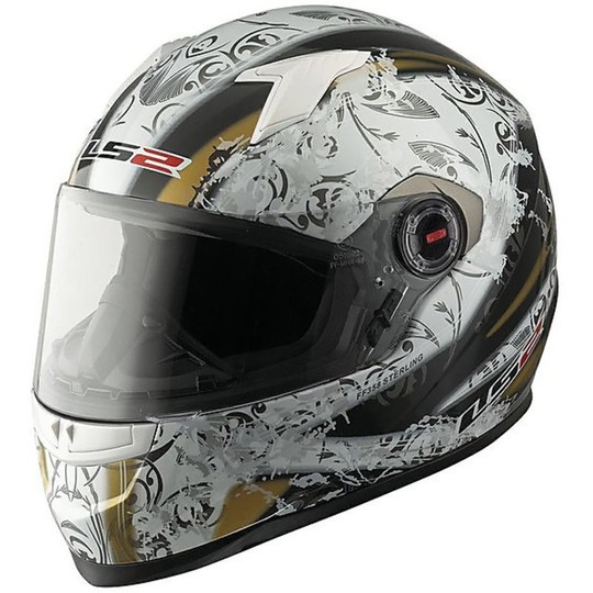 Motorcycle Helmet Integral LS "FF358 Air Pump Sterling White-Black