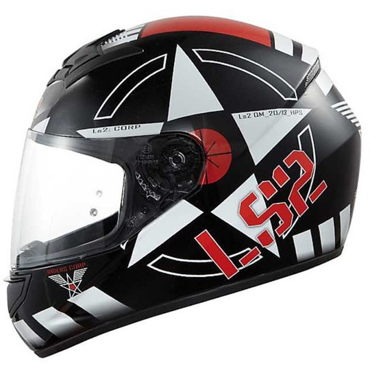 Motorcycle Helmet Integral Ls2 Corps FF351 Black-Red