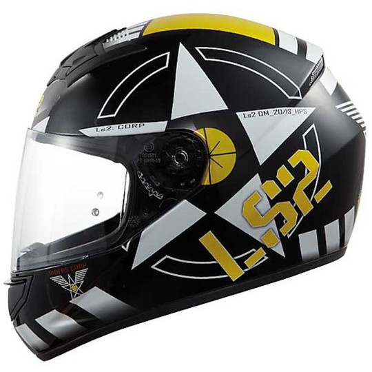 Motorcycle Helmet Integral Ls2 Corps FF351 Black-Yellow