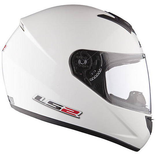 Motorcycle Helmet Integral Ls2 FF351 Single Mono White Gloss