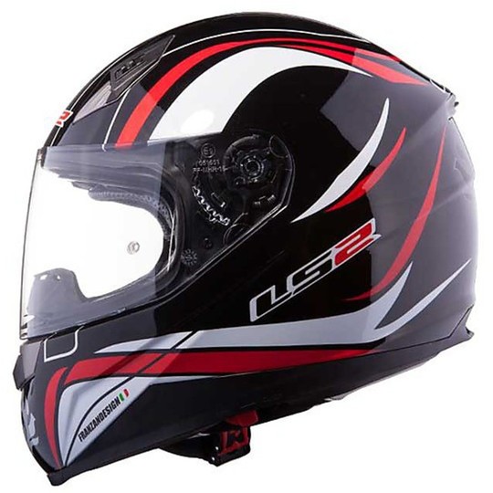 Motorcycle Helmet Integral Ls2 FF384.11 Blade II Dual Visor Black-Red Phoenix