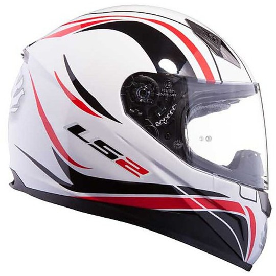 Motorcycle Helmet Integral Ls2 FF384.11 Blade II Dual Visor White-Red Phoenix