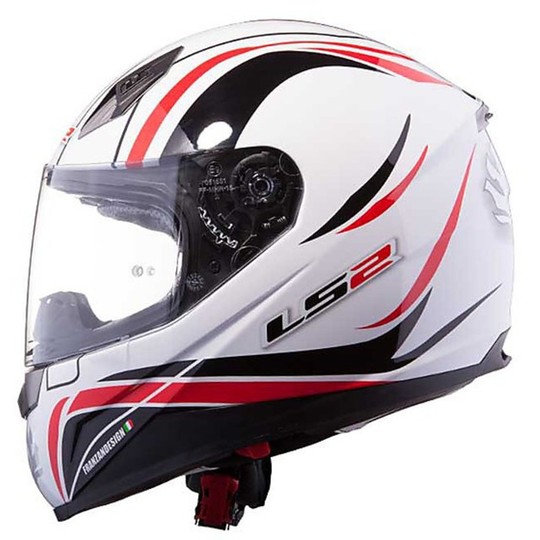 Motorcycle Helmet Integral Ls2 FF384.11 Blade II Dual Visor White-Red Phoenix
