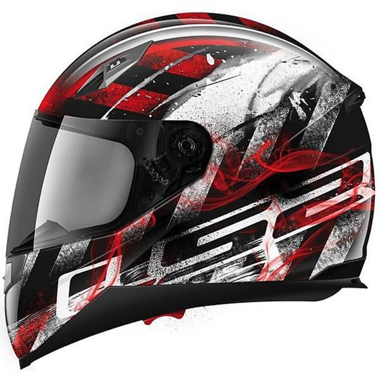 Motorcycle Helmet Integral Ls2 FF384 II Asphalt Black Red Double Visor