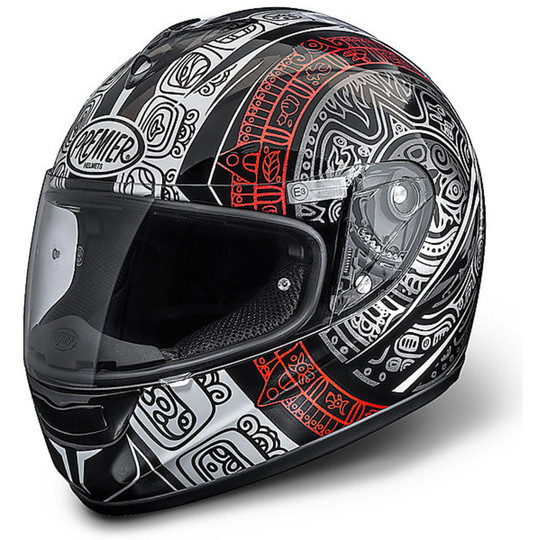 Motorcycle Helmet Integral Model Monza Premeir Fiber Coloring MA2 Black-Red