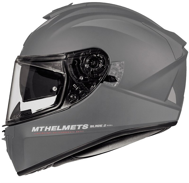 Motorcycle Helmet Integral MT Helmets Blade 2 Evo Double Visor A2 Titanium Polished For Sale