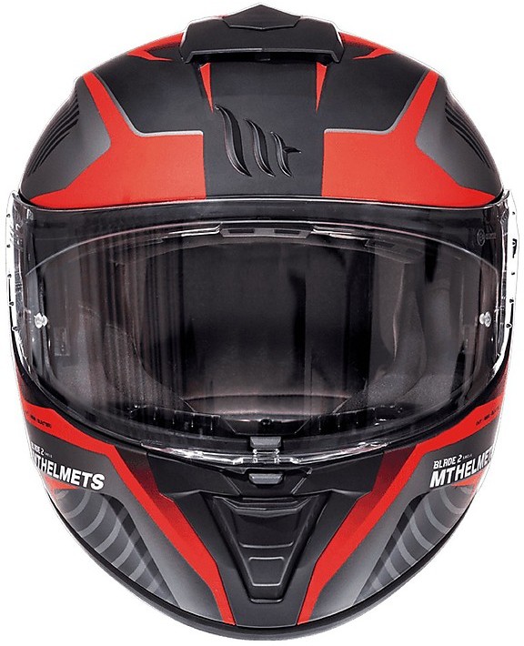 Motorcycle Helmet Integral MT Helmets Blade 2 Evo Double Visor B2 Blaster  Red Matt For Sale Online 
