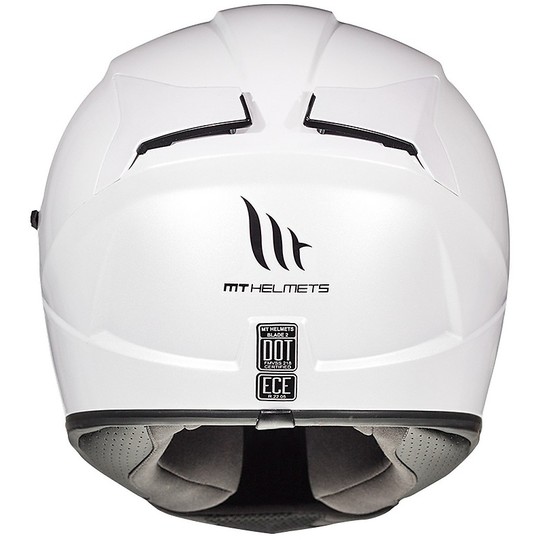 Motorcycle Helmet Integral MT Helmets Blade 2 Evo Double Visor Glossy White