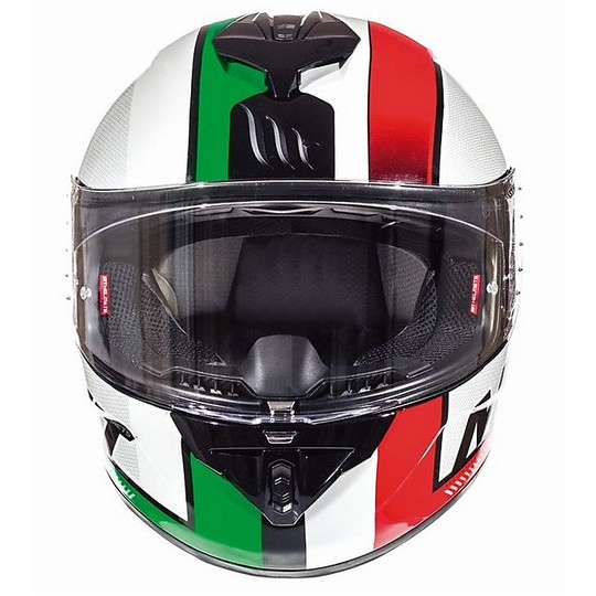 Motorcycle Helmet Integral MT Helmets Rapid Overtake D2 Italy Flag