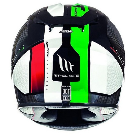 Motorcycle Helmet Integral MT Helmets Rapid Overtake D2 Italy Flag