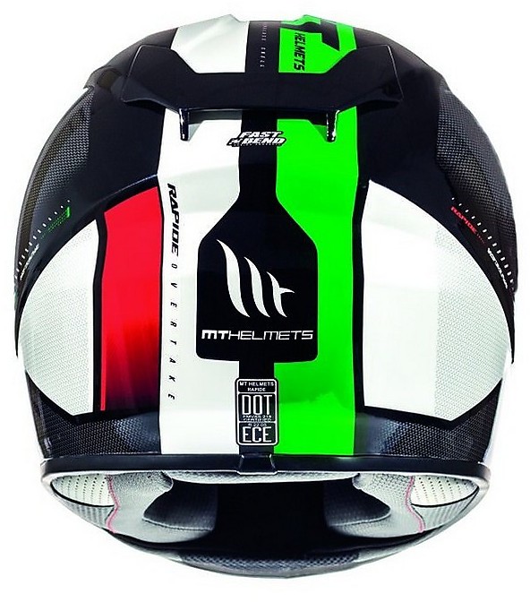 Motorcycle Helmet Integral MT Helmets Rapid Overtake D2 Italy Flag For