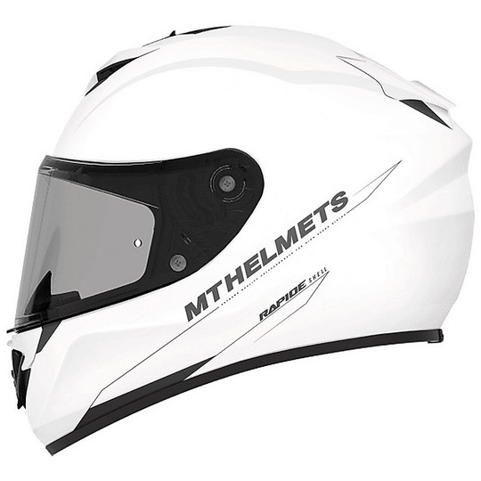 Motorcycle Helmet Integral MT Helmets Rapide Mono A0 Pearl White