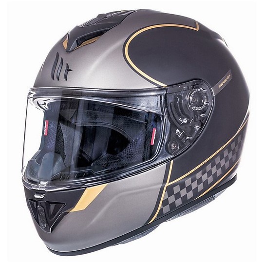 Motorcycle Helmet Integral MT Helmets Rapide Revival A1 Matt Black