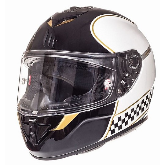 Motorcycle Helmet Integral MT Helmets Rapide Revival B1 Glossy White