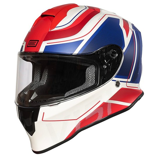 Motorcycle Helmet Integral Origin DINAMO GALAXY Blue Red White Matt