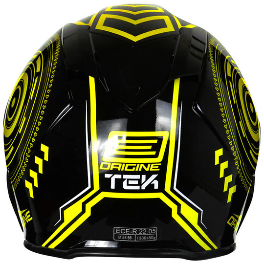 Motorcycle Helmet integral Origin GT Double Visor GT Tek Black Fluorescent Yellow