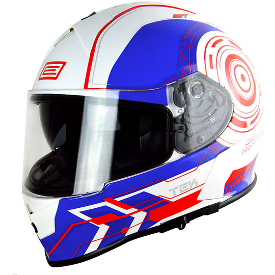 Motorcycle Helmet integral Origin GT Double Visor GT Tek Blue White