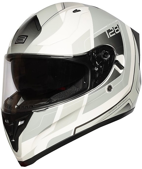 Motorcycle Helmet Integral Origin ROAD ADVANCED Gray Glossy White For ...