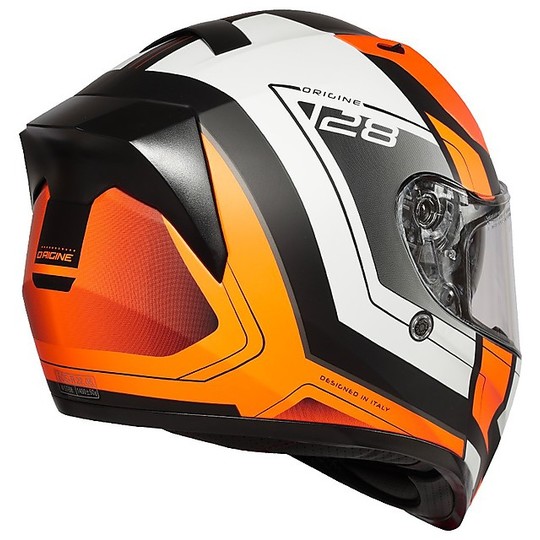 Motorcycle Helmet Integral Origin ROAD ADVANCED Orange Black