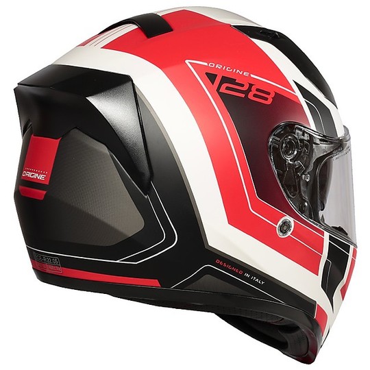 Motorcycle Helmet Integral Origin ROAD ADVANCED Red Matt White