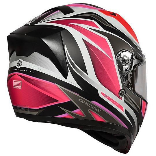 Motorcycle Helmet Integral Origin ROAD REVOLUTION Fuchsia White Matt Black
