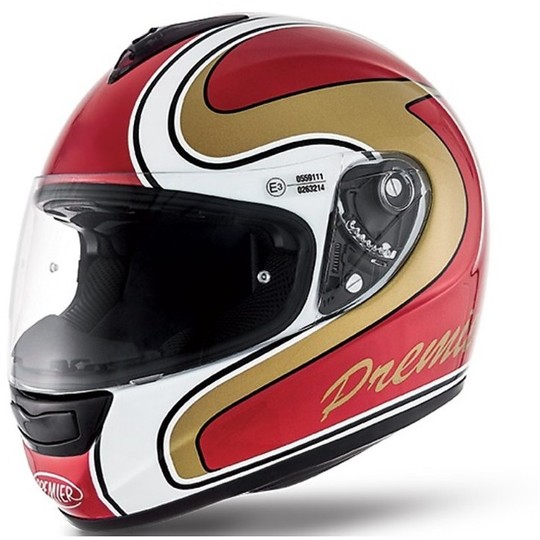 Motorcycle Helmet Integral premeir Model Monza Fiber Coloring MT2 Red White