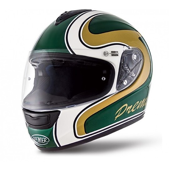 Motorcycle Helmet Integral premeir Model Monza Fiber Coloring MT7 Green Gold