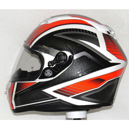 Motorcycle Helmet integral Premier Dragon Ages carbon Black Titanium Red 