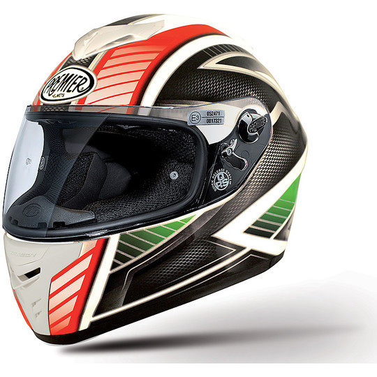 Motorcycle Helmet integral Premier Dragon Ages Multi IM9BM White Red Green