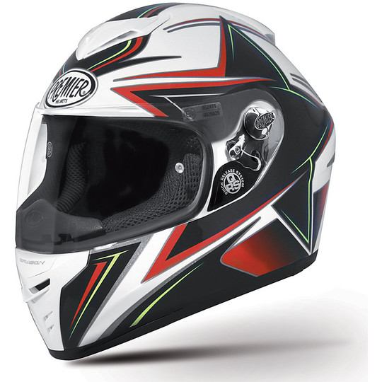 Motorcycle Helmet integral Premier Dragon Ages Multi S8 White Red