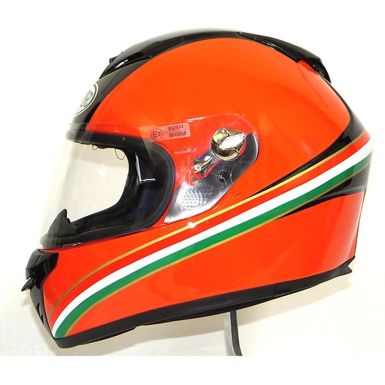 Motorcycle Helmet integral Premier Dragon Top Of Range Orange Italy