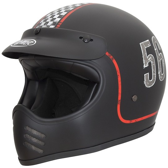 Motorcycle Helmet integral Premier Style 70s MX FL 9 BM