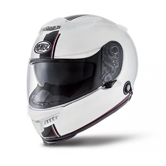 Motorcycle Helmet Integral Premier Touran Multi Double Visor DS0 Black White