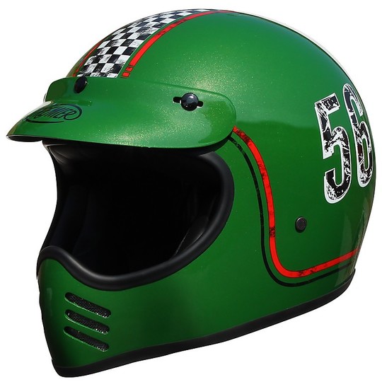 Motorcycle Helmet integral Premier Trophy Style 70s MX FL 6