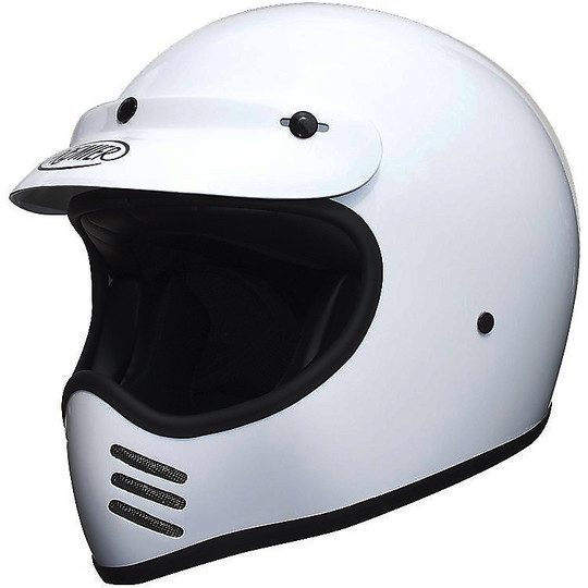 Motorcycle Helmet integral Premier Trophy Style 70s MX U8 BM matt white