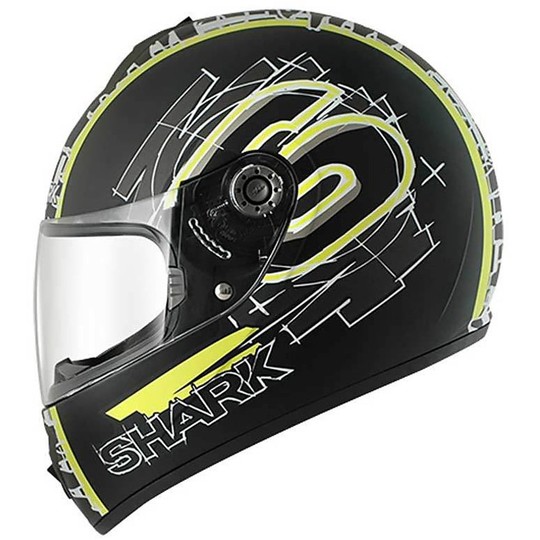 Motorcycle Helmet Integral Shark S600 PINLOCK SEASON Matt Black Yellow